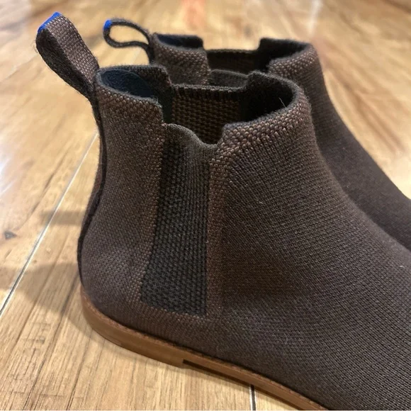 Rothy's Chelsea Ankle Boots Brown Merino Wool-Blend - Size 8 Womens NWOT - Picture 7 of 11